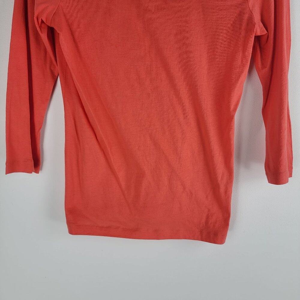 Tory Burch Embellished Long Sleeve Blouse Pink Crew Neck Size XS - Picture 5 of 6